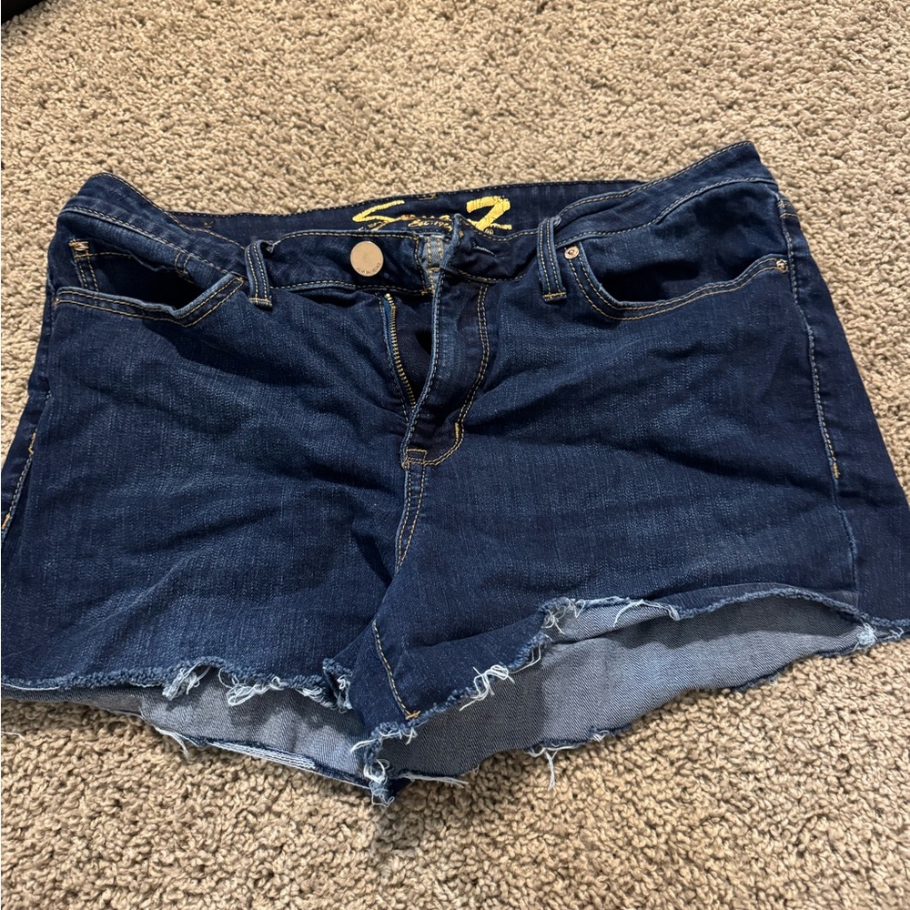 7 For All Mankind Denim Blue Women's Shorts Size 12